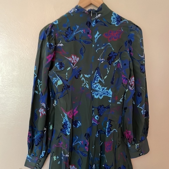 Tanya Taylor Clarisse Silk Dress Green - Picture 7 of 8